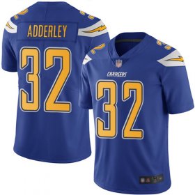 Wholesale Cheap Nike Chargers #32 Nasir Adderley Electric Blue Men\'s Stitched NFL Limited Rush Jersey