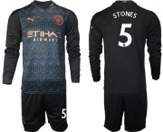 Wholesale Cheap Men 2021 Manchester city home long sleeve 5 soccer jerseys