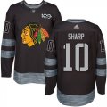 Wholesale Cheap Adidas Blackhawks #10 Patrick Sharp Black 1917-2017 100th Anniversary Stitched NHL Jersey