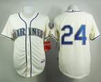 Wholesale Cheap Mariners #24 Ken Griffey Cream Alternate Cool Base Stitched MLB Jersey