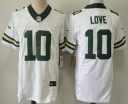 Men's Green Bay Packers #10 Jordan Love White 2023 FUSE Limited Stitched Jersey