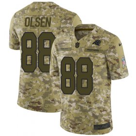 Wholesale Cheap Nike Panthers #88 Greg Olsen Camo Youth Stitched NFL Limited 2018 Salute to Service Jersey