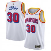 Cheap Men's Golden State Warriors #30 Stephen Curry White 2024-25 Classic Edition Swingman Stitched Basketball Jersey