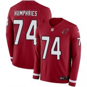 Wholesale Cheap Nike Cardinals #74 D.J. Humphries Red Team Color Men's Stitched NFL Limited Therma Long Sleeve Jersey