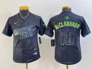 Cheap Youth Tampa Bay Rays #18 Shane McClanahan Charcoal 2024 City Connect Limited Cool Base Jersey