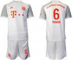 Wholesale Cheap Men 2020-2021 club Bayern Munchen away 6 white Soccer Jerseys