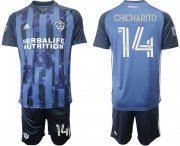 Wholesale Cheap Men 2020-2021 club Los Angeles Galaxy away 14 blue Soccer Jerseys