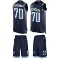 Wholesale Cheap Nike Titans #70 Ty Sambrailo Navy Blue Team Color Men's Stitched NFL Limited Tank Top Suit Jersey