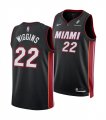 Cheap Men's Miami Heat #22 Andrew Wiggins Black 2025 Icon Edition Swingman Stitched Basketball Jersey