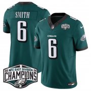 Cheap Men's Philadelphia Eagles #6 DeVonta Smith Green 2024 New NFC East Champions F.U.S.E. Vapor Untouchable Limited Stitched Football Jersey