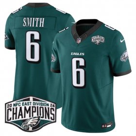 Cheap Men\'s Philadelphia Eagles #6 DeVonta Smith Green 2024 New NFC East Champions F.U.S.E. Vapor Untouchable Limited Stitched Football Jersey