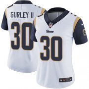 Wholesale Cheap Nike Rams #30 Todd Gurley II White Women's Stitched NFL Vapor Untouchable Limited Jersey