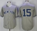 Wholesale Cheap Mitchell And Ness 1978 Yankees #15 Thurman Munson Grey Throwback Stitched MLB Jersey