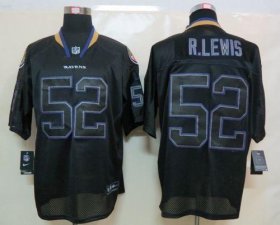 Wholesale Cheap Nike Ravens #52 Ray Lewis Lights Out Black Men\'s Stitched NFL Elite Jersey