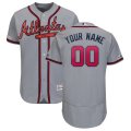 Wholesale Cheap Atlanta Braves Majestic Road 2019 Authentic Collection Flex Base Custom Jersey Gray