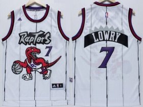 Wholesale Cheap Toronto Raptors #7 Kyle Lowry Hardwood Classic White Swingman Jersey