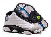 Wholesale Cheap Womens Jordan 13 Retro Shoes White/Grey-black-blue