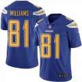 Wholesale Cheap Nike Chargers #81 Mike Williams Electric Blue Youth Stitched NFL Limited Rush Jersey