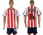 Wholesale Cheap Guadalajara #14 A.Zaldivar Home Soccer Club Jersey