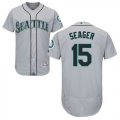 Wholesale Cheap Mariners #15 Kyle Seager Grey Flexbase Authentic Collection Stitched MLB Jersey