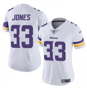 Cheap Women\'s Minnesota Vikings #33 Aaron Jones White Vapor Untouchable Limited Football Stitched Jersey(Run Small)