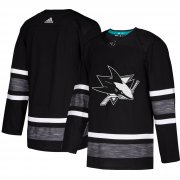 Wholesale Cheap Adidas Sharks Blank Black 2019 All-Star Game Parley Authentic Stitched NHL Jersey