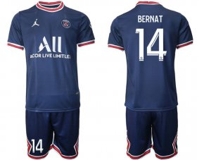 Wholesale Cheap Men 2021-2022 Club Paris Saint-Germain home blue 14 Soccer Jersey