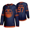 Wholesale Cheap Edmonton Oilers #97 Connor McDavid Blue 2019-20 Third Alternate Jersey