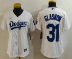 Cheap Women's Los Angeles Dodgers #31 Tyler Glasnow White Stitched Cool Base Nike Jersey