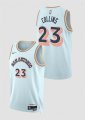 Cheap Men's San Antonio Spurs #23 Zach Collins Light Blue 2024-25 City Edition Stitched Basketball Jersey