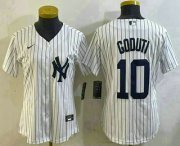 Cheap Youth New York Yankees #10 Goduti White Cool Base Stitched Jersey