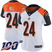 Wholesale Cheap Nike Bengals #24 Vonn Bell White Women's Stitched NFL 100th Season Vapor Untouchable Limited Jersey