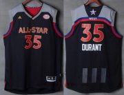 Wholesale Cheap Men's Western Conference Golden State Warriors #35 Kevin Durant adidas Black Charcoal 2017 NBA All-Star Game Swingman Jersey