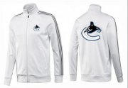 Wholesale Cheap NHL Vancouver Canucks Zip Jackets White-2