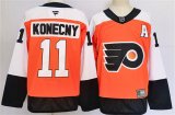 Cheap Men's Philadelphia Flyers #11 Travis Konecny Orange 2024 Stitched Jersey