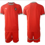 Cheap Men's Portugal Team Blank 2025 Red Home Soccer Jersey Suit