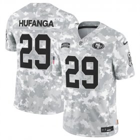 Men\'s San Francisco 49ers #29 Talanoa Hufanga 2024 F.U.S.E Arctic Camo Salute To Service Limited Stitched Football Jersey