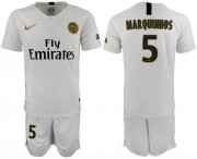 Wholesale Cheap Paris Saint-Germain #5 Marquinhos Away Soccer Club Jersey