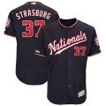 Wholesale Cheap Washington Nationals #37 Stephen Strasburg Majestic Alternate Authentic Collection Flex Base Player Jersey Navy