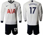 Wholesale Cheap Tottenham Hotspur #17 Sissoko Home Long Sleeves Soccer Club Jersey