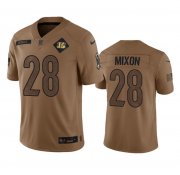 Wholesale Cheap Men's Cincinnati Bengals #28 Joe Mixon 2023 Brown Salute To Service Limited Football Stitched Jersey