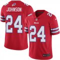 Wholesale Cheap Nike Bills #24 Taron Johnson Red Men's Stitched NFL Limited Rush Jersey