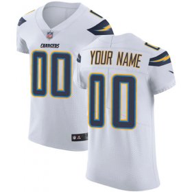 Wholesale Cheap Men\'s Los Angeles Chargers White Vapor Untouchable Custom Elite NFL Stitched Jersey