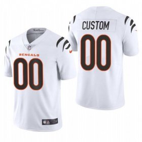 Wholesale Cheap Men\'s Cincinnati Bengals Customized 2021 White Vapor Untouchable Limited Stitched Jersey