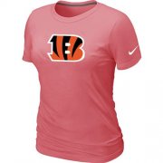 Wholesale Cheap Women's Nike Cincinnati Bengals Pink Logo T-Shirt