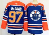 Men's Edmonton Oilers #97 Connor McDavid Royal 2024-25 Stitched Jersey