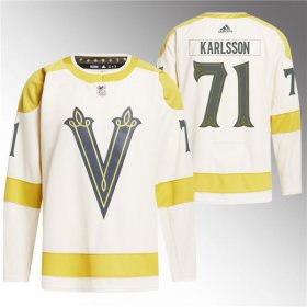 Cheap Men\'s Vegas Golden Knights #71 William Karlsson Cream 2024 Winter Classic Primegreen Stitched Jersey