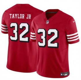 Cheap Men\'s San Francisco 49ers #32 Patrick Taylor Jr New Red 2024 F.U.S.E. Vapor Untouchable Limited Stitched Football Jersey