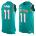 Wholesale Cheap Nike Dolphins #11 DeVante Parker Aqua Green Team Color Men's Stitched NFL Limited Tank Top Jersey