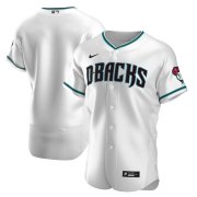 Wholesale Cheap Arizona Diamondbacks Men's Nike White Teal Authentic Alternate Team MLB Jersey